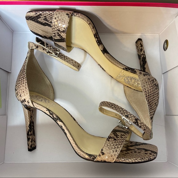 Vince Camuto Lauralie Snakeskin Leather Heels - Picture 7 of 7